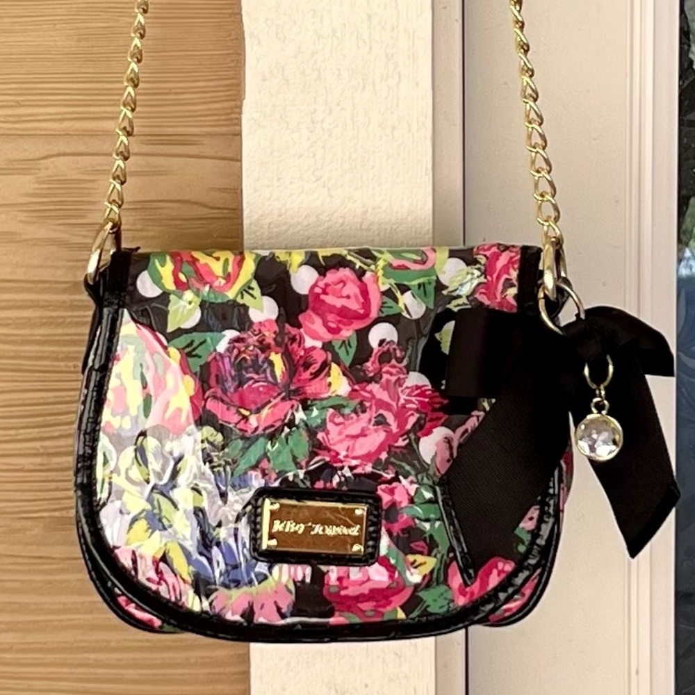 Vintage Betsy Johnson Floral Crossbody Like New!!